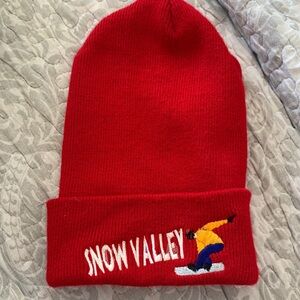 Red Snow Valley Beanie